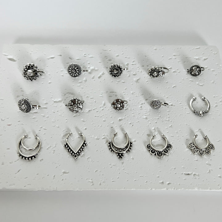 Oxidised Silver Tone Nose Ring