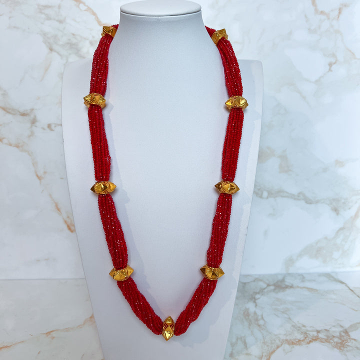 Red Hydropote Naugedi Necklace