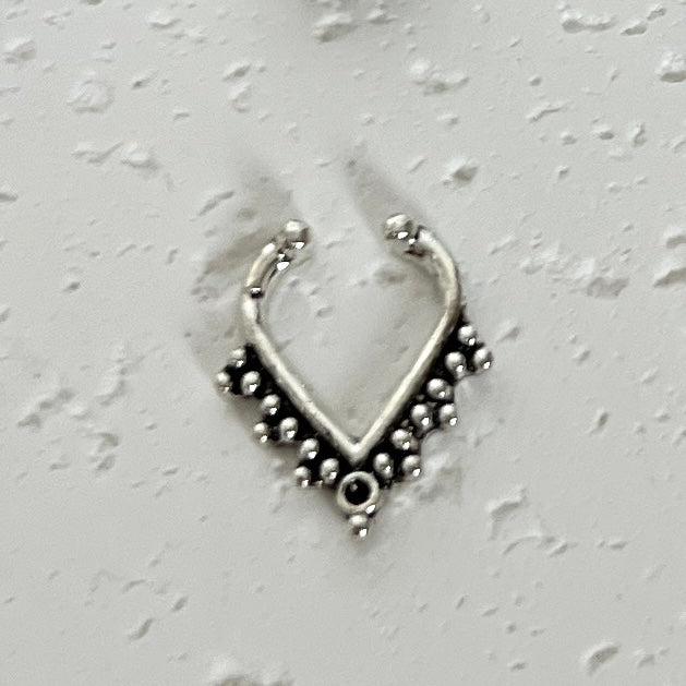 Oxidised Silver Tone Nose Ring