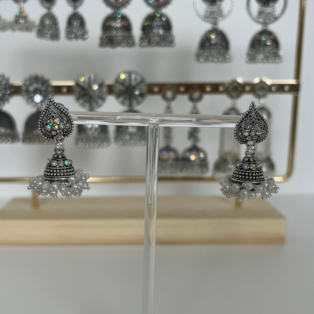 Oxidised Mini Jhumka Earrings