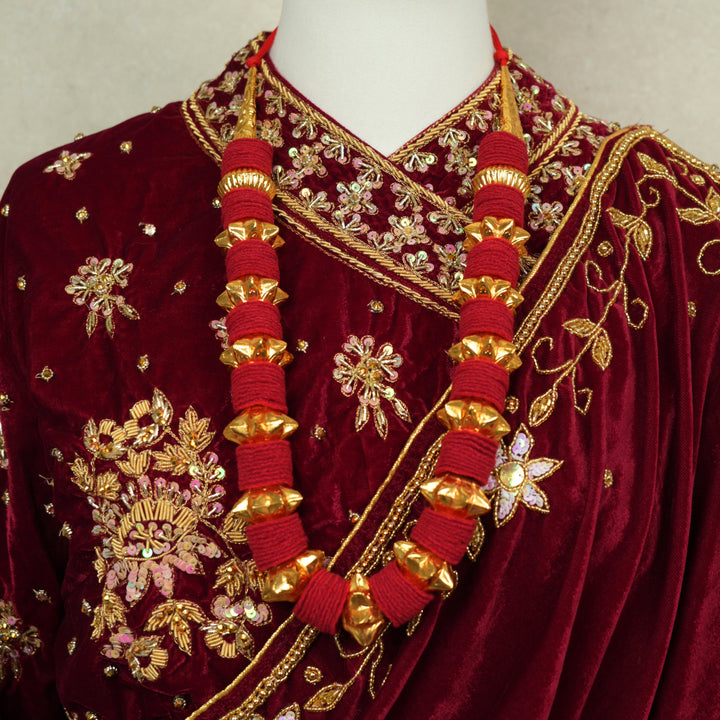 Kadey Kantha Mala – Maroon Makhamal