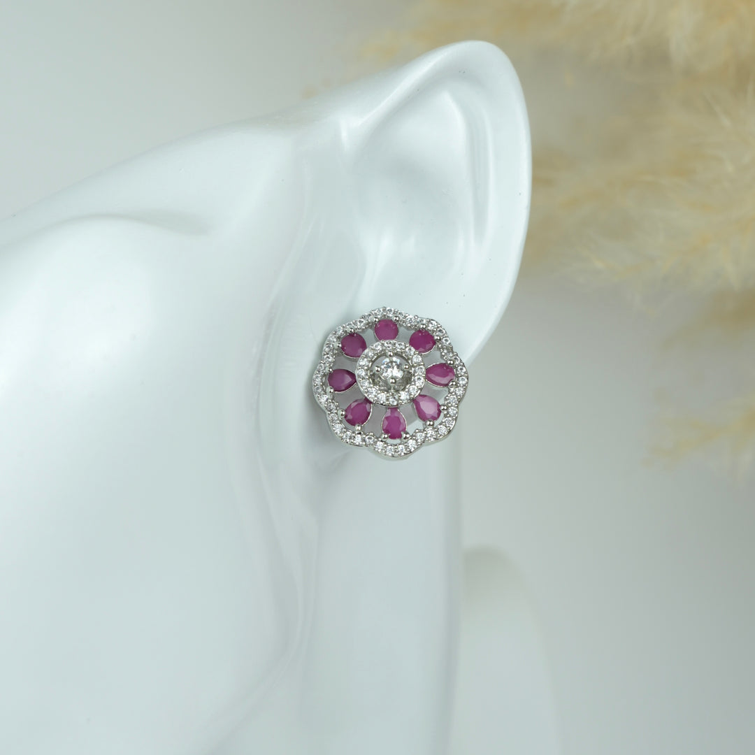 Petal Halo Stud Earrings