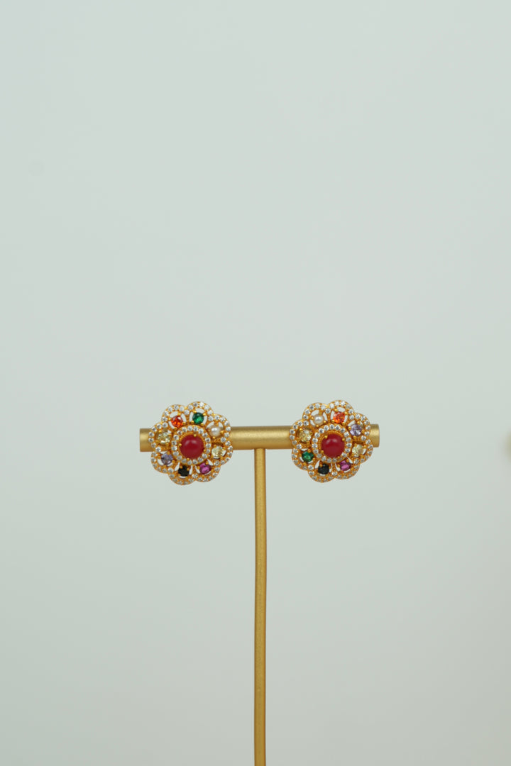 Navaratna Stud Earrings