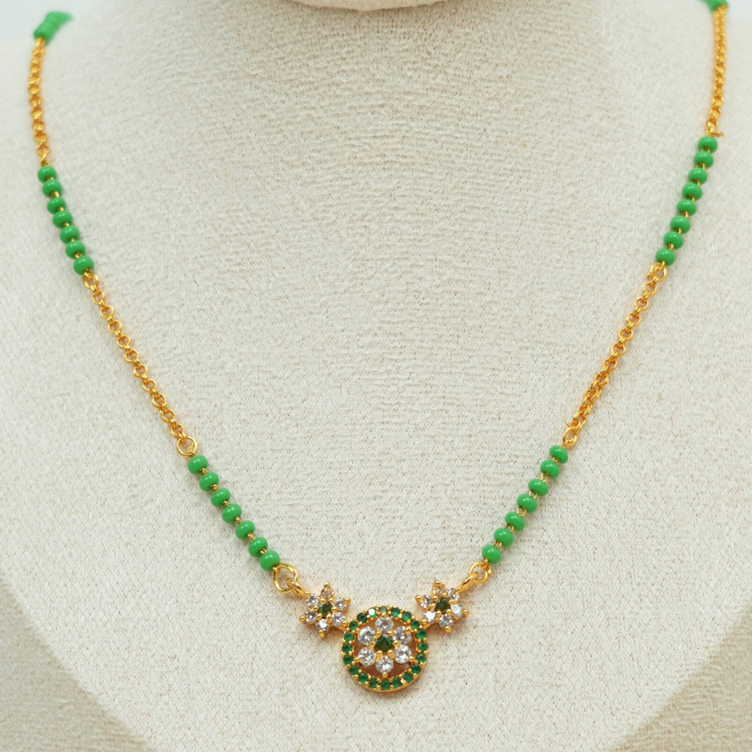 Green Beaded Mangalsutra