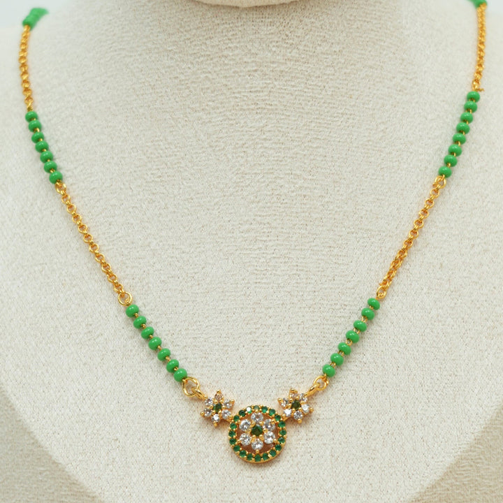 Green Beaded Mangalsutra