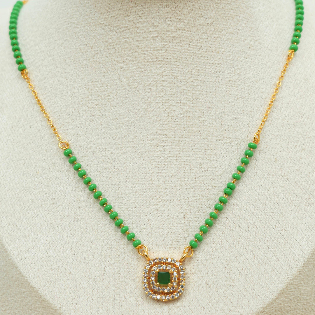 Green Beaded Mangalsutra