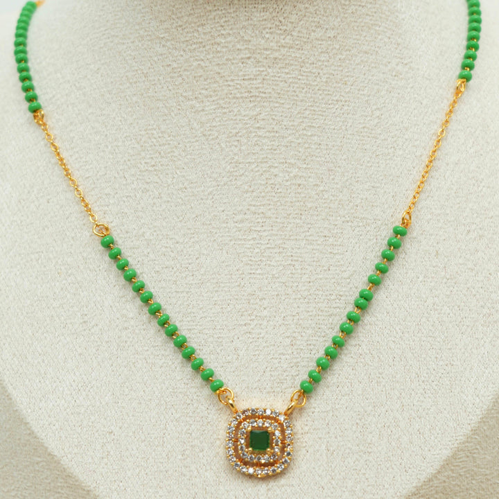 Green Beaded Mangalsutra