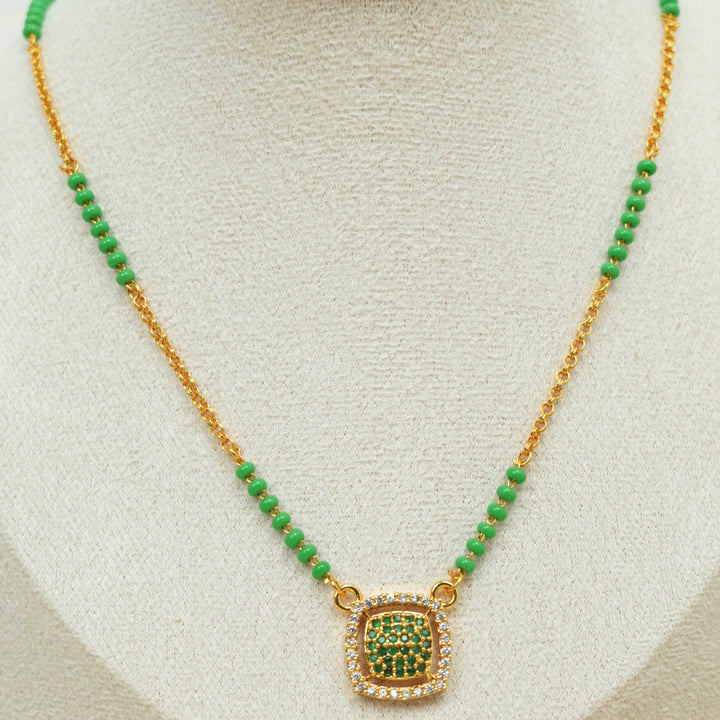 Green Beaded Mangalsutra