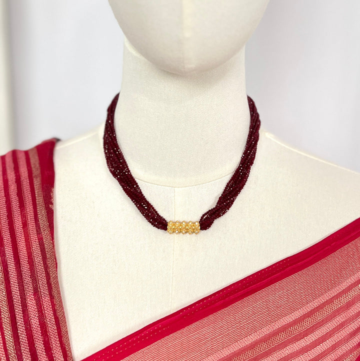 AD Kanchhi Tilhari Red Hydropote Necklace