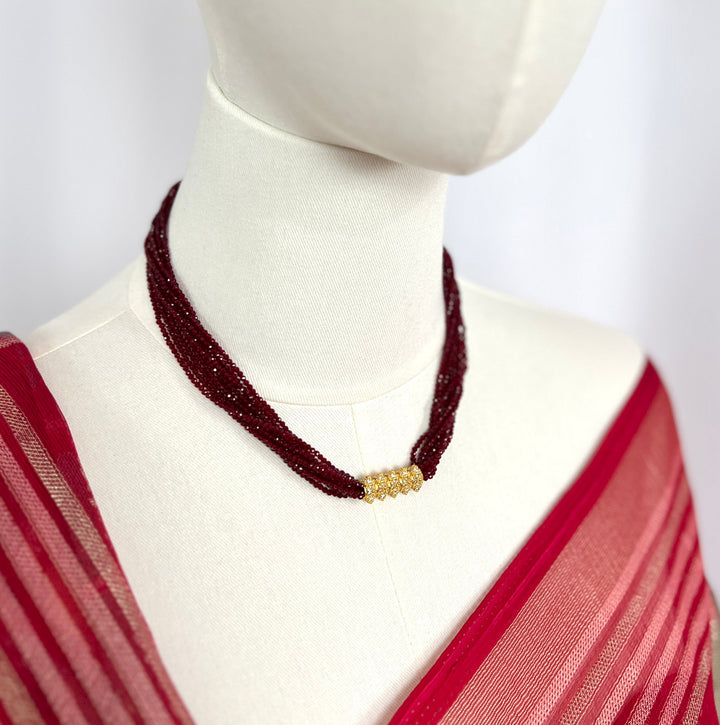 AD Kanchhi Tilhari Red Hydropote Necklace