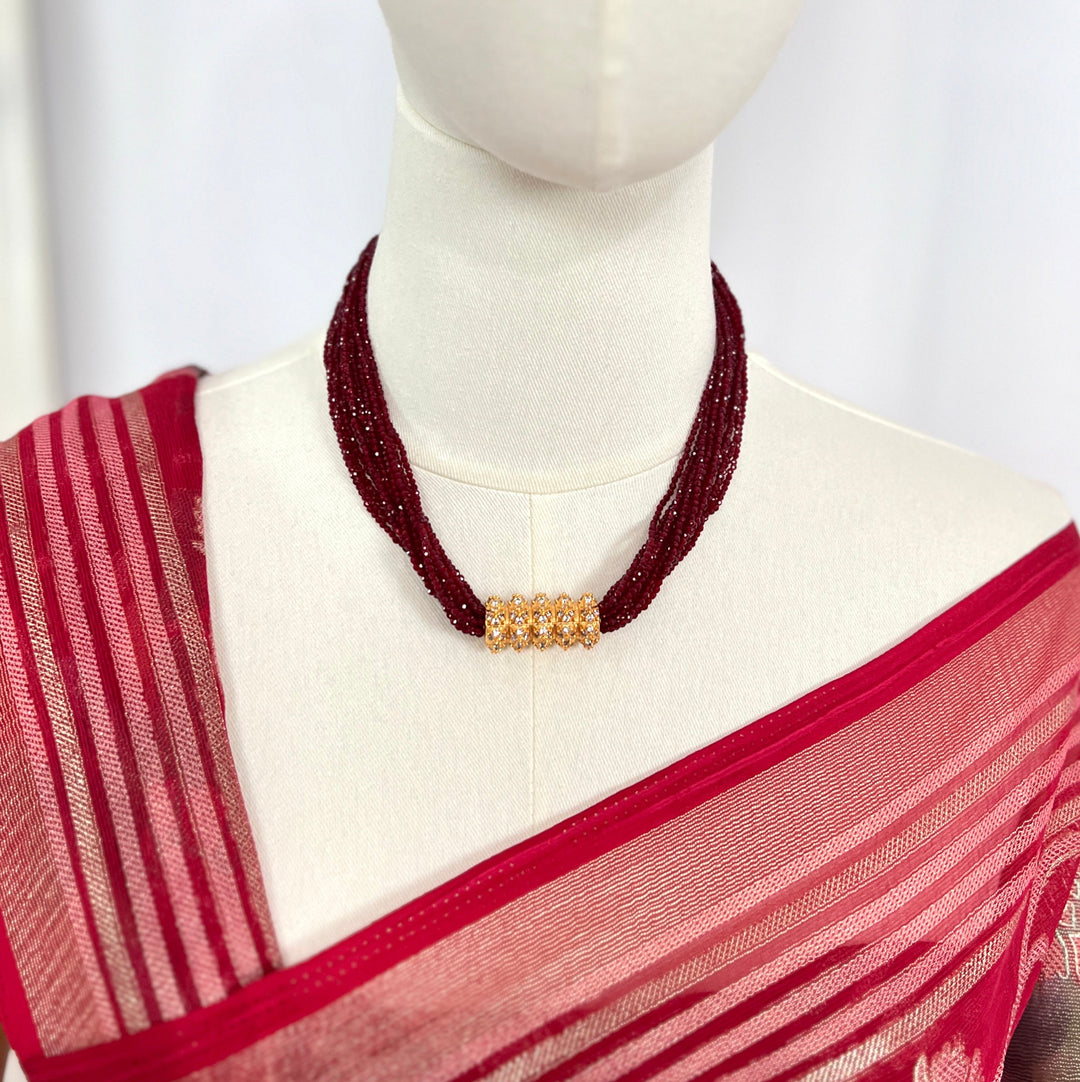 AD Kanchhi Tilhari Red Hydropote Necklace