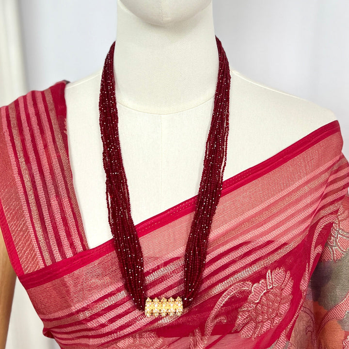 AD Kanchhi Tilhari Red Hydropote Necklace