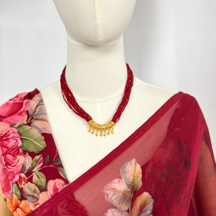 C-Tilhari Red Hydropote Mini Necklace