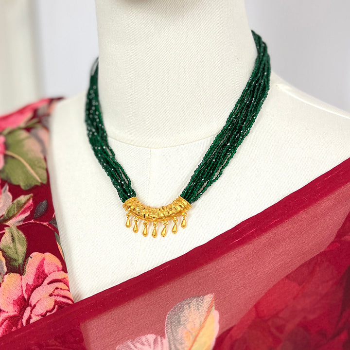 C-Tilhari Green Hydropote Mini Necklace