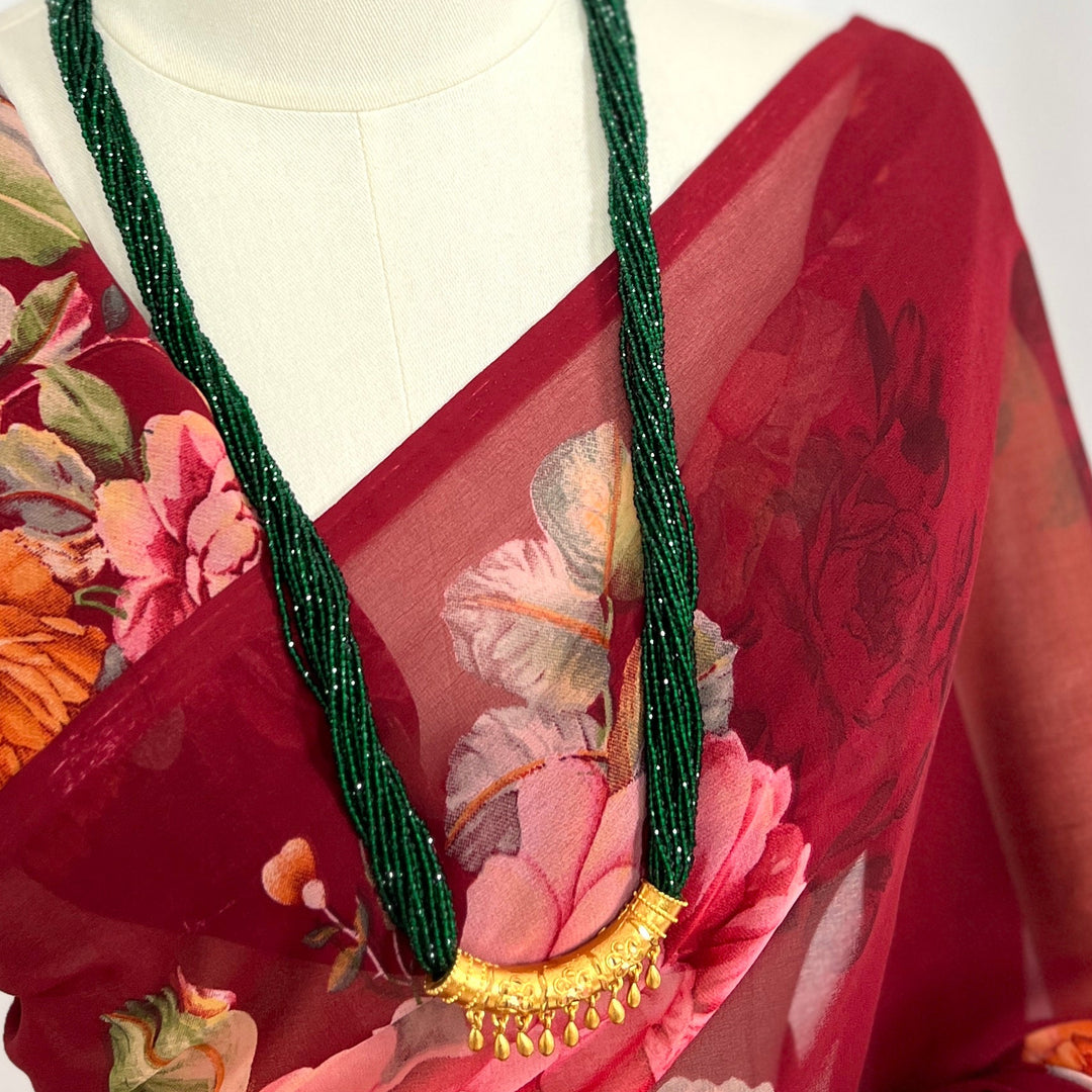 C-Tilhari Green Hyropote Necklace