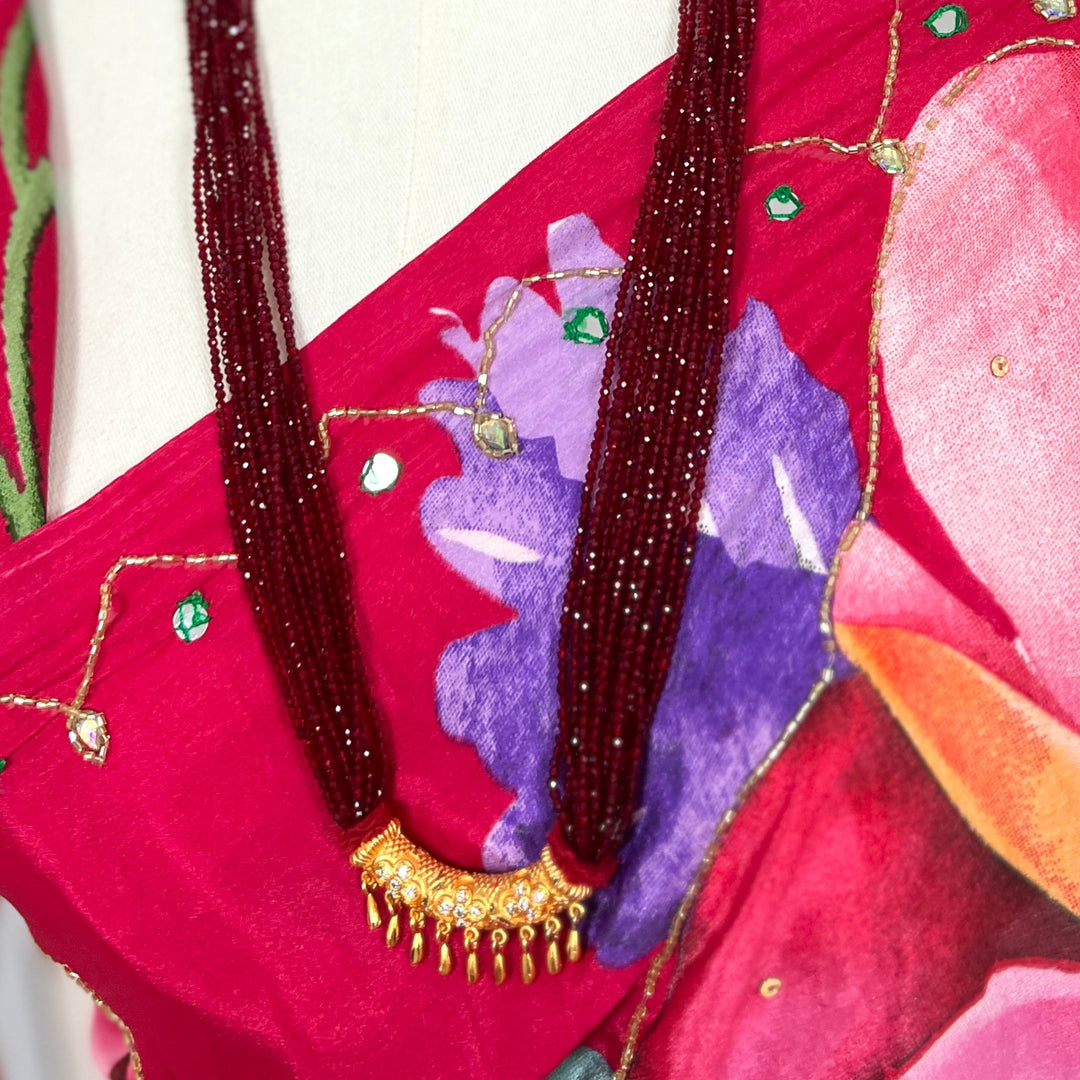 C-Tilhari Red Hydropote Necklace