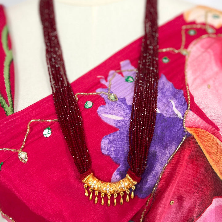 C-Tilhari Red Hydropote Necklace