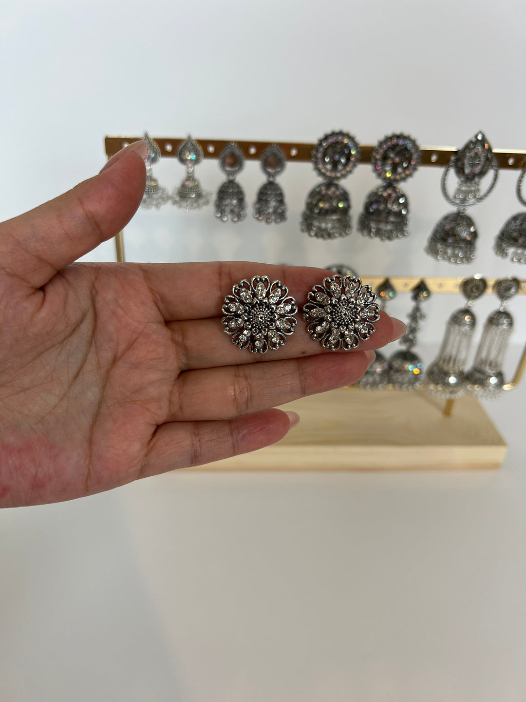 Oxidised Stud Earrings