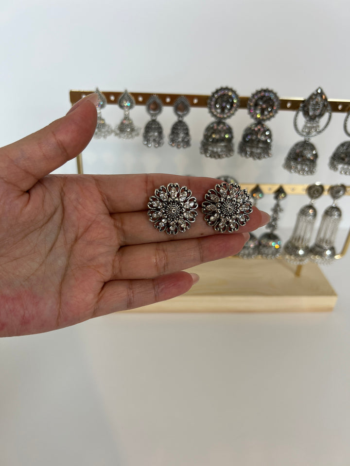 Oxidised Stud Earrings