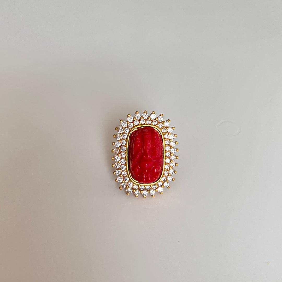 Ganesh AD Stone Adjustable Ring